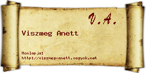 Viszmeg Anett névjegykártya